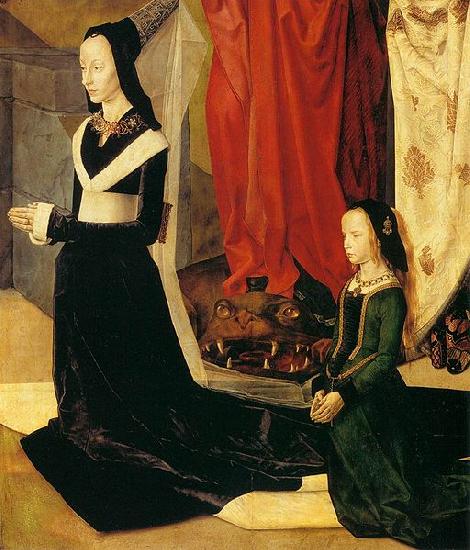 Hugo van der Goes Sts Margaret and Mary Magdalene with Maria Portinari